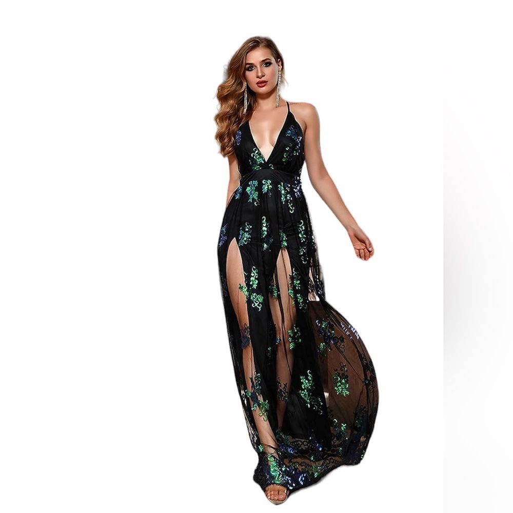 LOVE & LEMONADE Deep Plunge V-Neck Dress